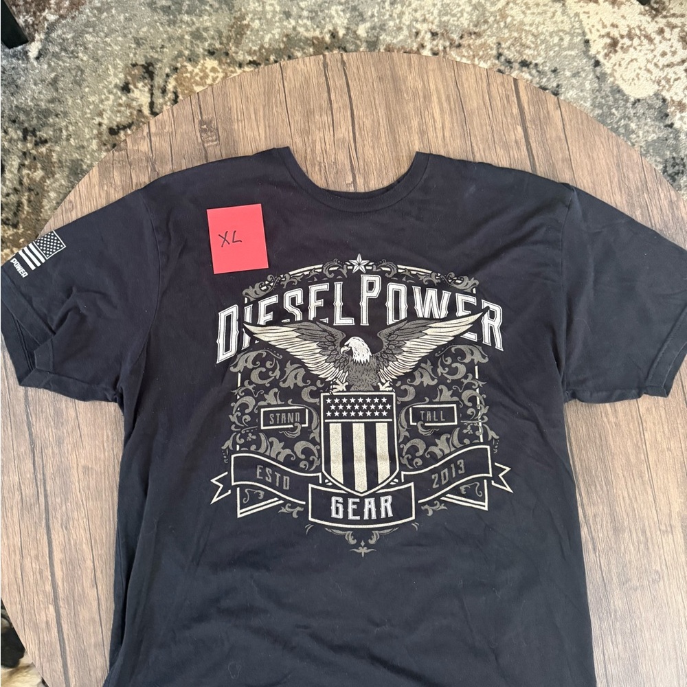 ‘Diesel Power’ Black Graphic T-Shirt, XL
